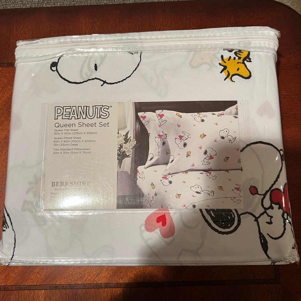 Snoopy Valentines Day Sheets Queen Size